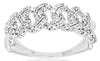 ESTATE .50CT DIAMOND 14KT WHITE GOLD ROUND MULTI LINK LOVE KNOT ANNIVERSARY RING