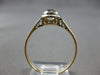 ANTIQUE .85CT OLD MINE DIAMOND 14KT 2 TONE GOLD SOLITAIRE ENGAGEMENT RING #27990