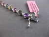 LARGE 14.01CT DIAMOND & AAA MULTI COLOR SAPPHIRE 18KT WHITE GOLD TENNIS BRACELET