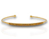.40CT FANCY YELLOW DIAMOND 18K YELLOW GOLD 3D ROUND FUN FLEXIBLE BANGLE BRACELET