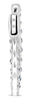 1.25CT AAA SAPPHIRE 14KT WHITE GOLD 3D INSIDE OUT LUCIDA HOOP HANGING EARRINGS