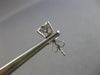 ESTATE .87CT DIAMOND & AAA SAPPHIRE 14KT WHITE GOLD ROUND FLOWER STUD EARRINGS