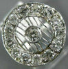ESTATE WIDE .77CT DIAMOND 18KT WHITE GOLD FILIGREE OPEN CIRCULAR RING #21265