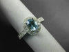 ESTATE 1.03CT DIAMOND & AAA AQUAMARINE 14KT WHITE GOLD FILIGREE ENGAGEMENT RING