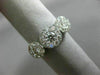 ESTATE WIDE 1.55CT ROUND DIAMOND 18K WHITE GOLD 3D PAST PRESENT FUTURE LOVE RING