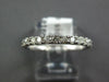 ESTATE .60CT DIAMOND 14KT WHITE GOLD 3D ROUND SEMI ETERNITY 2MM ANNIVERSARY RING