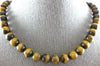 ESTATE LONG AAA TIGER EYE 14KT YELLOW GOLD MULTI BEAD CLASSIC LUCKY NECKLACE