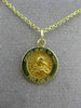 ESTATE SMALL 14KT YELLOW GOLD SACRED HEART OF MARY PRAY FOR US PENDANT #25003