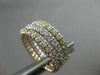 ESTATE LARGE 3.90CT DIAMOND 14K WHITE YELLOW & ROSE GOLD ETERNITY STACKABLE RING