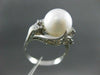 ESTATE DIAMOND 10MM AAA SOUTH SEA PEARL PLATINUM COCKTAIL RING F-G VS #2670