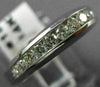 ESTATE .48CT DIAMOND 14KT WHITE GOLD 3D CHANNEL WEDDING ANNIVERSARY RING #18145
