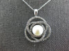 .50CT DIAMOND & AAA SOUTH SEA PEARL 14KT WHITE GOLD LOVE KNOT INFINITY PENDANT