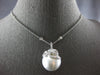 EXTRA LARGE .44CT DIAMOND & AAA SOUTH SEA PEARL 18K WHITE GOLD INFINITY NECKLACE