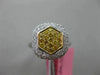 ESTATE WIDE .89CT DIAMOND 18KT WHITE & YELLOW GOLD CLUSTER FILIGREE CLASSIC RING