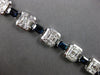 LARGE 17.16CT DIAMOND & AAA SAPPHIRE 18KT WHITE GOLD MULTI SHAPE TENNIS BRACELET