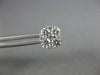 1.09CT DIAMOND 18KT WHITE GOLD 3D ROUND CLUSTER INVISIBLE SQUARE STUD EARRINGS
