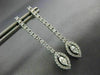 ESTATE .78CT ROUND & MARQUISE DIAMOND 18K WHITE GOLD 3D CLASSIC HANGING EARRINGS