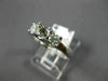 ESTATE .50CT DIAMOND 14K WHITE GOLD 3D 3 STONE SEMI MOUNT ENGAGEMENT RING #22405