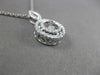 ESTATE .50CT DIAMOND 14KT WHITE GOLD SOLITARE HALO FILIGREE FLOATING PENDANT