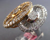 EXTRA LARGE 3.80CT DIAMOND 18KT WHITE ROSE GOLD DOUBLE OVAL FLORAL COCKTAIL RING