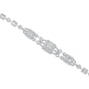 LARGE 2.25CT DIAMOND 18KT WHITE GOLD ROUND & BAGUETTE CLUSTER LOVE KNOT BRACELET