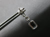 1.58CT DIAMOND & AAA SAPPHIRE 14K WHITE GOLD 3D HALO MULTI LINK HANGING EARRINGS