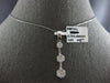 LARGE .75CT DIAMOND 14KT WHITE GOLD PAST PRESENT FUTURE FLOWER FLOATING PENDANT