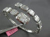 EXTRA LARGE 6.22CT DIAMOND 18KT WHITE GOLD INVISIBLE SQUARE CUFF BANGLE BRACELET