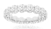 LARGE 5.0CT DIAMOND 14KT WHITE GOLD ROUND SHARED PRONG ETERNITY ANNIVERSARY RING