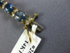 ANTIQUE LARGE 16.20CT DIAMOND & AAA SAPPHIRE 14K YELLOW GOLD OVAL BRACELET 20925