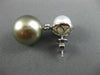EXTRA LARGE .45CT DIAMOND & SOUTH SEA TAHITIAN PEARL 18KT WHITE GOLD 3D EARRINGS