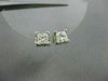ESTATE .80CT DIAMOND 14KT WHITE GOLD PRINCESS CUT STUD EARRINGS H VVS/VS #5975