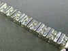 ESTATE WIDE 3.45CT DIAMOND 14KT WHITE GOLD 3D TWO ROW CHANNEL TENNIS BRACELET
