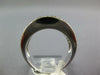 WIDE 1.57CT DIAMOND & AAA SAPPHIRE 18K WHITE GOLD 3D EMERALD CUT ENGAGEMENT RING