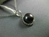 ESTATE .11CT DIAMOND & AAA TAHITIAN PEARL 14KT WHITE GOLD 3D ROUND HALO PENDANT