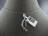 LARGE .50CT DIAMOND 14KT WHITE GOLD 3D CLASSIC JOURNEY INFINITY FLOATING PENDANT