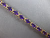 15.90CT DIAMOND & AAA AMETHYST 14KT YELLOW GOLD 3D OVAL & ROUND TENNIS BRACELET