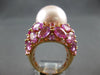 EXTRA LARGE 15.47CT AAA PINK SAPPHIRE & PINK SOUTH SEA PEARL 18KT ROSE GOLD RING