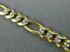 ESTATE LONG 14KT WHITE & YELLOW GOLD DIAMOND CUT FIGARO WOMEN'S BRACELET #22841