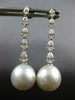 1.45CT DIAMOND & AAA SOUTH SEA PEARL 18KT WHITE GOLD 3D JOURNEY HANGING EARRINGS