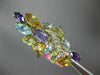 ESTATE LARGE 6.16CT DIAMOND & AAA MULTI GEM 14KT ROSE GOLD CLUSTER LEAF FUN RING