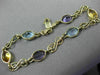 ANTIQUE 7.0CT AAA MULTI GEM 14KT YELLOW GOLD OPEN LINK OVAL BRACELET #22706