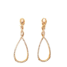 ESTATE .75CT DIAMOND 18K YELLOW GOLD 3D TEAR DROP INFINITY LOVE HANGING EARRINGS