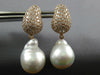 2.50CT DIAMOND & AAA SOUTH SEA PEARL 18K ROSE GOLD 3D TEAR DROP HANGING EARRINGS