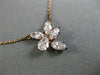1.54CT WHITE & PINK DIAMOND 18K WHITE & ROSE GOLD 3D BY THE YARD FLOWER NECKLACE
