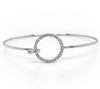 .31CT DIAMOND 18K WHITE GOLD 3D CLASSIC CIRCLE OF LIFE LOVE KNOT BANGLE BRACELET
