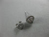 ESTATE .53CT ROUND DIAMOND 18KT WHITE GOLD 3D CLASSIC HALO CLUSTER STUD EARRINGS