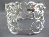 EXTRA LARGE 6.43CT DIAMOND 18KT WHITE GOLD 3D OPEN FILIGREE CUFF BANGLE BRACELET