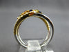 LARGE 1.17CT DIAMOND & AAA MULTI COLOR SAPPHIRE 18KT WHITE & ROSE GOLD LEAF RING