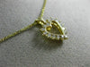 ESTATE .15CT ROUND DIAMOND 14KT YELLOW GOLD 3D CLASSIC OPEN HEART PENDANT #19144